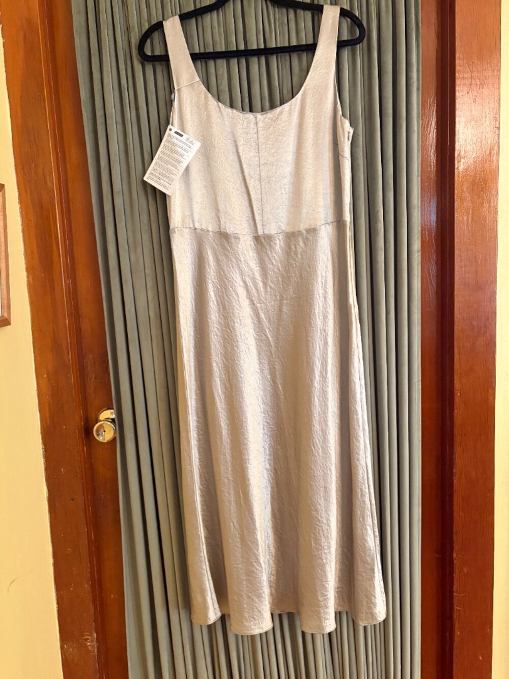 VINCE Satin Midi Slip Dress in Sepia NWT
